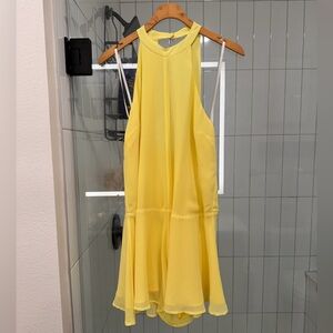 BCBGeneration Lemon Halter Mini Romper